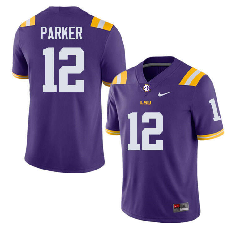#12 Kyle Parker LSU Tigers Jersey,Louisiana State University Tigers Football Jersey-Purple